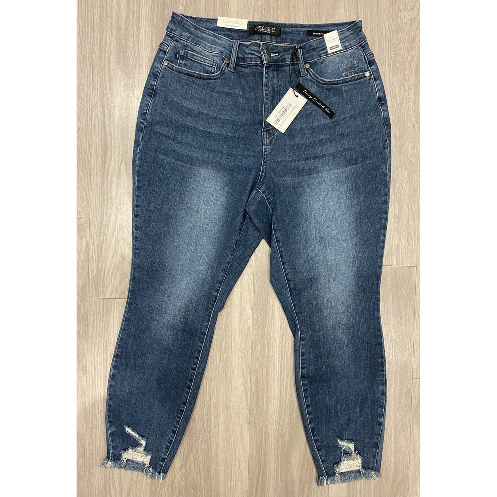 New With Tags JUDY BLUE 16W Pull On High Waist Skinny Fit Jeans Women New! NWT